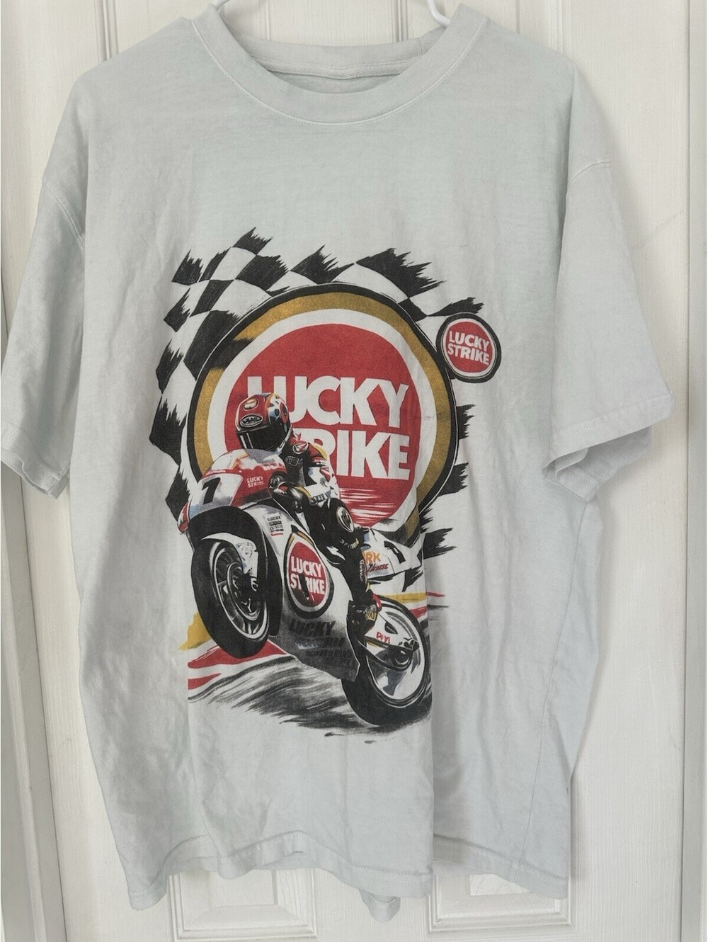 Lucky Strike Classic Vintage Motor Racing T-Shirt Size Large